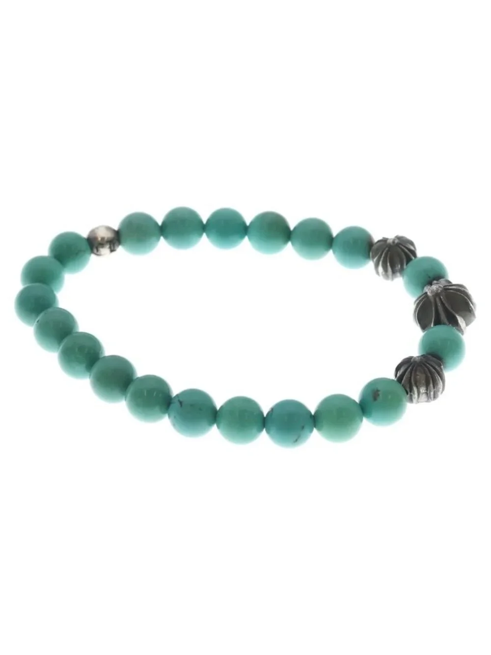 Chrome Hearts 8 Bead Bracelet Turquoise Blue